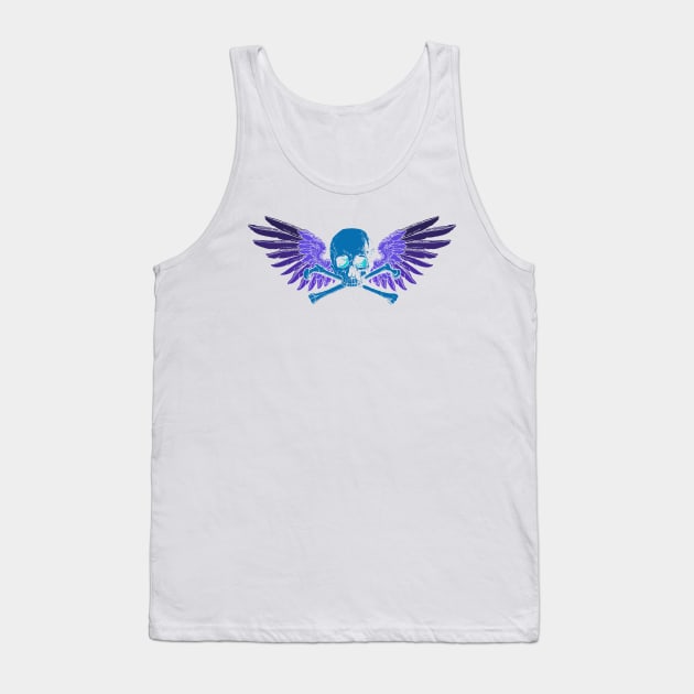 Inverted Colors Skull Tank Top by RavenWake